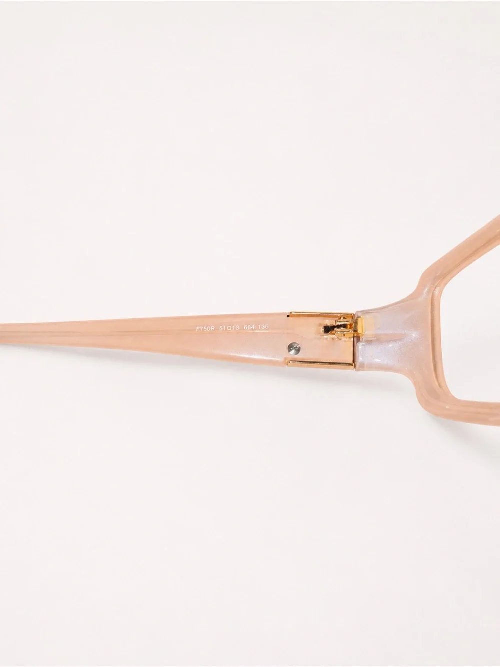 Fendi F750R Nude/Blush Crystal Accent Eyeglass Frames 51-13 135 | New w/ Case